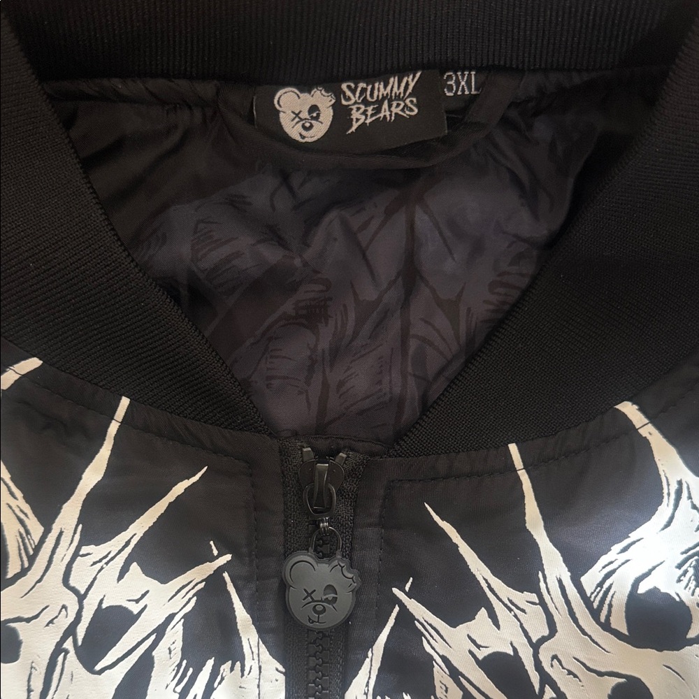 Sullivan King Black Graphic Bomber Jacket - Picture 2 of 5